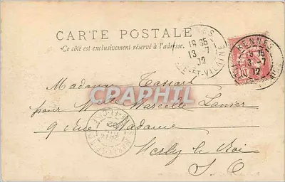 Rennes — Jardim das Plantas, os Serres — Andrécu, editor, Morlaix — Verso