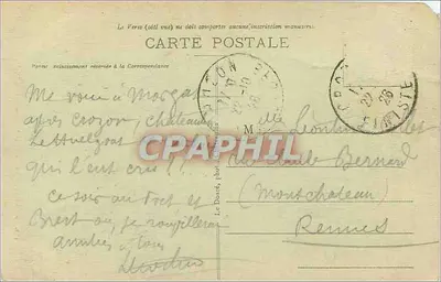 Morgat - Entrada da « Chaminé do Diabo » — n° 379 — editor Le Déraré — Verso