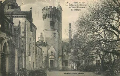 Concarneau — O Castelo de Kériollet, A Praça de Honra, O Donjon — Collesteau Villard, Quimper