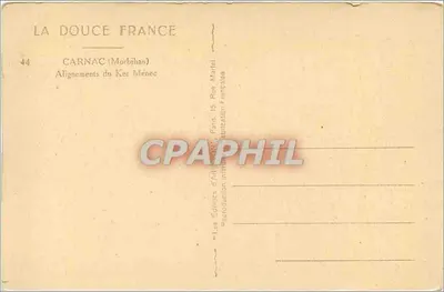 Carnac (Morbihan) — Wyrównania Ker Méneec — Les Éditions d'Art Français — Rewers