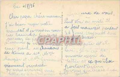 Concarneau — Os muros e os cais — Bilhete postal antigo n°8 — Verso