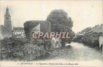 Quimperlé — O Pombal, a Igreja de Santa Cruz e o Rio Ellé