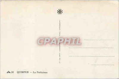 Quimper — La Prefettura — Verso