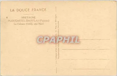 O Calvário de Plougaouet-Daoulas — Bretanha — Edições de Arte VVOC, Paris — Verso