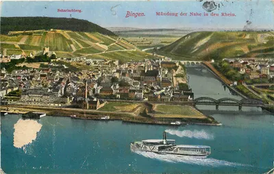 Bingen — Conflito da Nahe no Reno — Scharlachberg — editor não visível