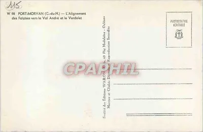 Port-Moran (C.-du-N.) — Wyrównanie skał ku Wale André i Verdelet — Wydawnictwo Waron — Rewers