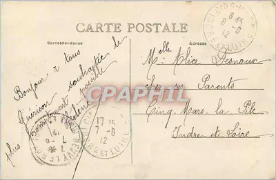 Neuwy-le-Roi (I.-et-L.) — Estátua de Joana d'Arc — Editor Bérangerdau — Verso