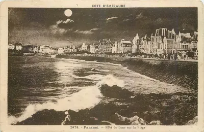 Paramé — Efeito da Lua na Praia — Costa de Émeraude, n°2979