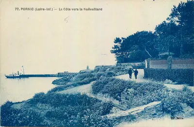Pornic (Loire-Inf.) — A Costa em direção à Noëveillard — F. Chapean, Imp. Nantes