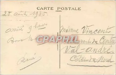 El Viejo Rennes — Vista tomada desde el lado del Mail (según antigua grabación de Jacoblet) — n° 589 — Reverso