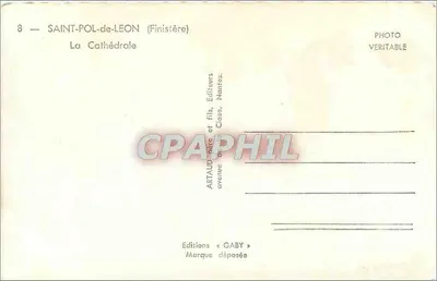 Saint-Pol-de-Léon — Widok na katedrę — Wydawnictwo Gaby — Rewers