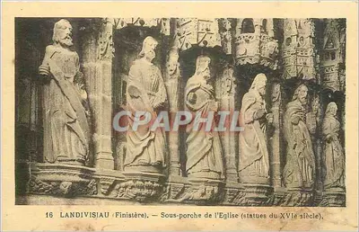 Landivisiau (Finistère) — Subporche da igreja (estátuas do século XVI)