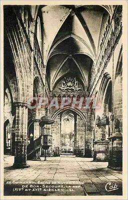 Guingamp: Igreja de Nossa Senhora de Bon-Secours, a nave (séculos XIV e XVI) — LL.