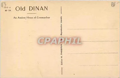 Dinan - Antica Casa del Comandante — Serie 1, N° 14, edizione PAMBRUN — Verso
