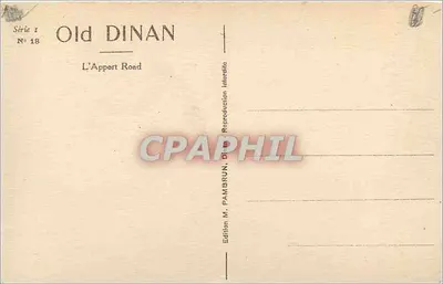 Dinan — Rue de l'Apport — Apteka Normale i Lagadee Cordonnier — Wydawnictwo M. Pambrun — Rewers
