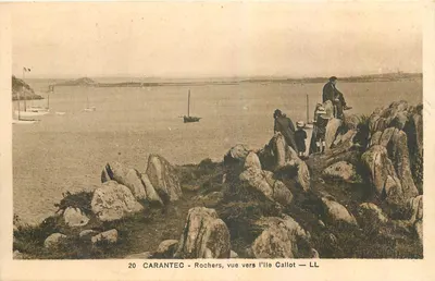 Carantec - Rochers, vista para a ilha Callot — LL