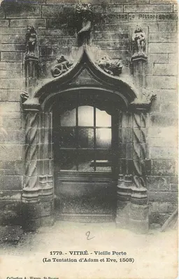 Vitré - Porta Velha (A Tentação de Adão e Eva, 1508) — Coleção A. Waron, St-Brieuc