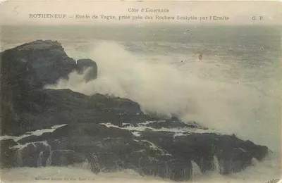 Rotheneuf — Estudo de Onda, capturada perto dos Rochos Esculpidos pelo Ermitão — G. F.