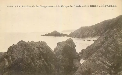 O Rocha da Grognouse e o Corpo de Guarda entre BINIC e ÉTABLES — Coleção E. Hémonne, n° 6816