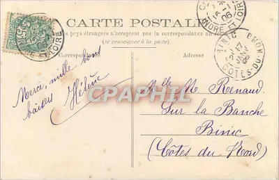 Tours visto dall'alto — Il Liceo e la Cattedrale — G B 81, editore Doury — Verso