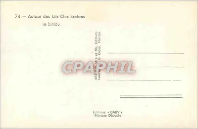 Het biniou — Rond de Lits Clos Bretone — Edities Gaby, Nantes — Achterkant
