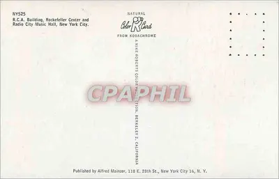 Budynek R.C.A., Rockefeller Center — Radio City Music Hall — Mike Roberts Color Publication — Rewers
