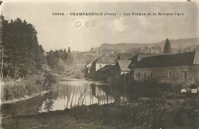 Champagnole (Jura) — As Fornas e o Rio Ain — editor Ch. Girardot & Cie, n° 18334