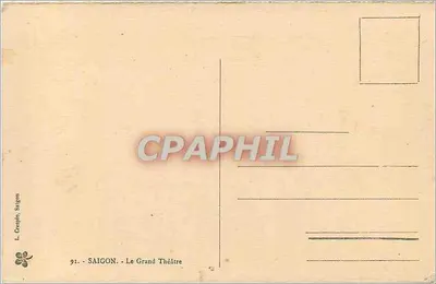 Saigon - O Grande Teatro — L. Grepin, Saigon, n° 91 — Verso