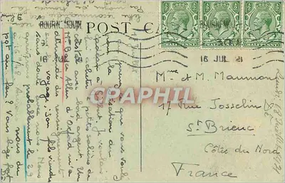 Bournemouth — Alum Chine from bridge — J. B. Series — Verso