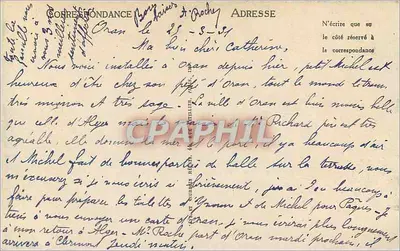 Oran — Avenida Séguin — n°25 — Verso