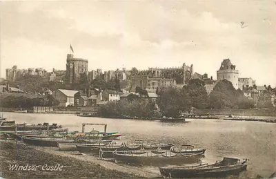 Castelo de Windsor — vista da margem do rio — Série Frith's, n° 43597