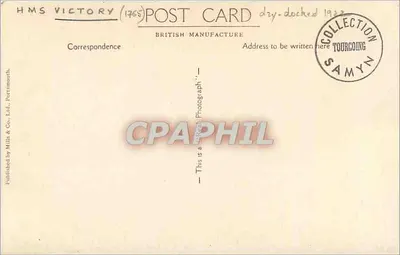 H.M.S. VICTORY — La Cattedrale della Marina — Mills & Co. Ltd., Portsmouth, n°136 — Verso