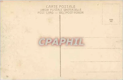 Ain Karim w górach — widok panoramiczny z kościołem i mieszkańcami — wydawca Union Postale Universelle, nr 5 — Rewers