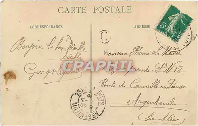 Crécy-Couvé (E.-et-L.) — De Kerk en het Dal, Weg naar Aunay-sous-Crécy — Dubois, uitgever — Achterkant