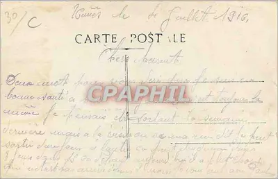 Nîmes - Aleja Peuchères — widok ulicy z tramwajami i kioskami — wydawca nieznany, n° 101 — Rewers