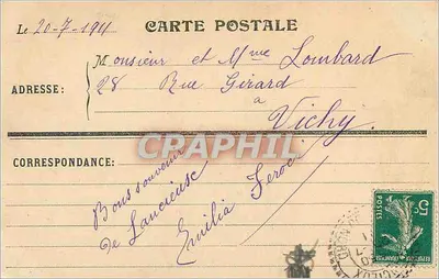 Lancieux (C.-du-N.) — Grande Rocha cercada de água com maré alta — J. Rourel, Dinan — Verso