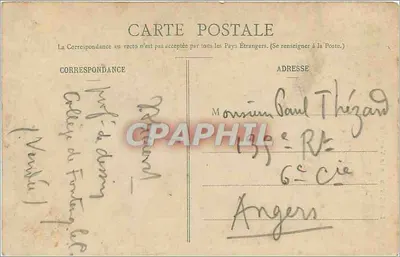 As Riberas da Vendée — Fontenay-le-Comte — Coleção A. Robin, n° 01840 — Verso