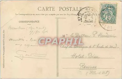 Beaulieu, okolice Nicei — Widok między oliwkami — Wydawnictwo Gilelta, fot. Nice, nr 351 — Rewers