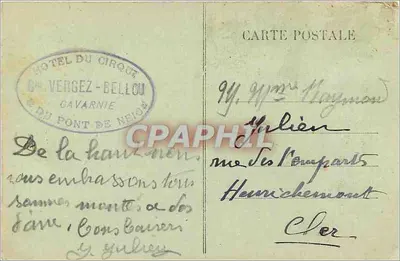 Gavarnie — La Grande Cascade e il Ponte di Neve — Editore: Les Pyrénées, n° 328 — Verso