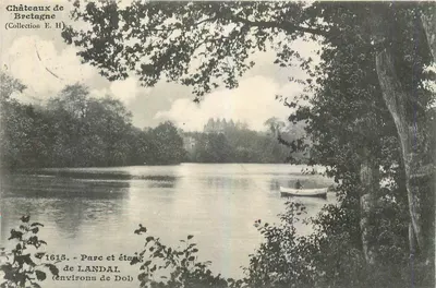 Castelos da Bretanha — Parc e étang de LANDAL (em torno de Dol) — Coleção E. H.