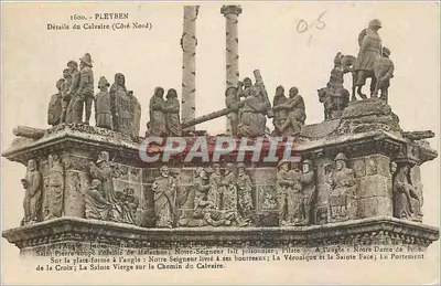 Pleyben - Detalhes do Calvaire (Costa Norte) — editor Le Doaré, fot. Glatéanlin