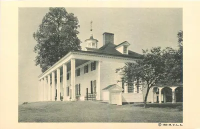 Mansão de Mount Vernon — Frente Leste — M.V.L.A. 1938