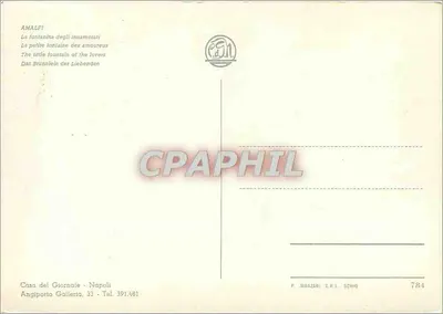 Amalfi — Fontanina degli innamorati — P. Marzari S.R.L. Schio 784 — Rewers