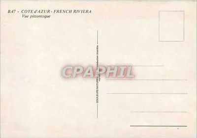 Côte d'Azur — Pitschappelijke uitzicht — B.47 — Achterkant