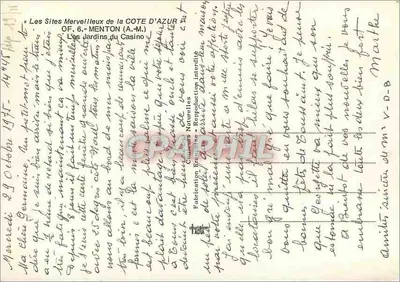 Ogród Kasyna — Menton (A.-M.) — Wydawnictwo Naturalne — Rewers