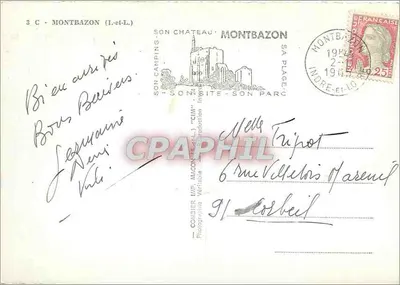 Montbazon — Indre-et-Loire — editor C. Ollivier, n° de série 3 C — Verso