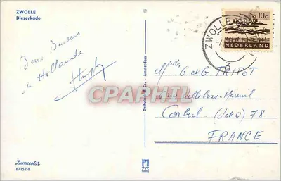 Widok portu w Zwolle — wydawca Demuicolor, nr 67152-B — Rewers