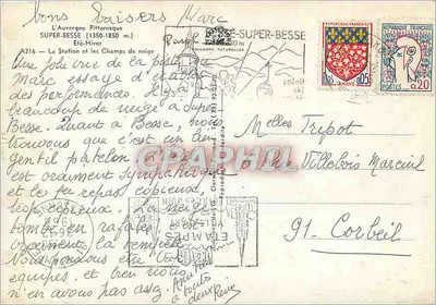Super-Besse — Stazione sciistica — Editore non identificato, numero di serie non visibile — Verso