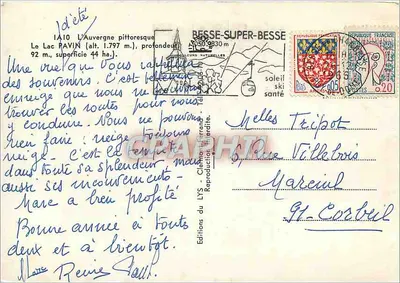 Lac Ravin — pittoreske Auvergne — Éditions du LYS - Clermont-Ferrand — Rückseite