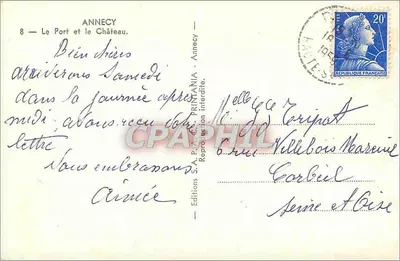 Annecy — Port i Zamek — Wydawnictwo S.A. Printania — Rewers